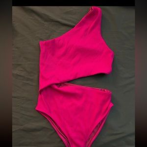 Hot pink beach riot one piece